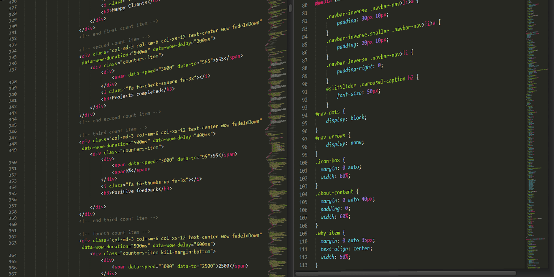 header footer